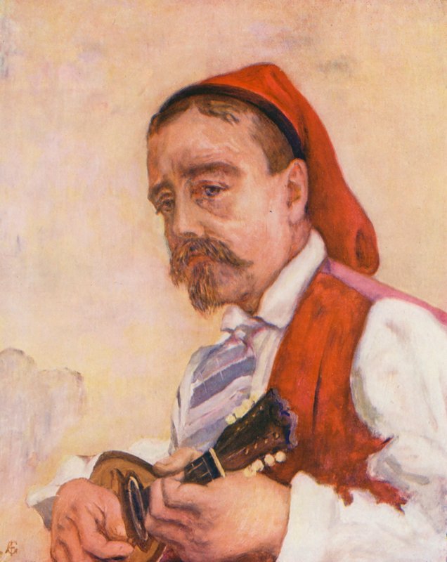 Cantor na Tarantela (litografia a cores) de Augustine Fitzgerald