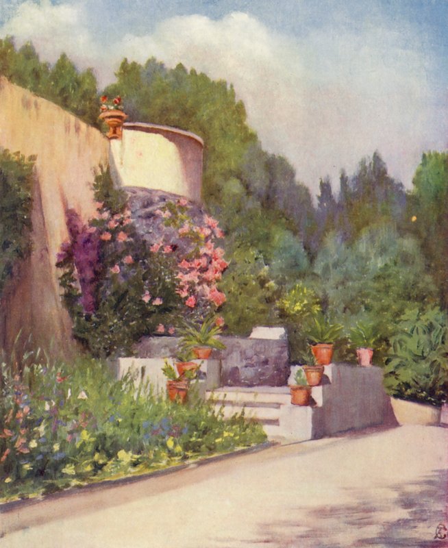 Terraço, Villa Rosebery (litografia a cores) de Augustine Fitzgerald