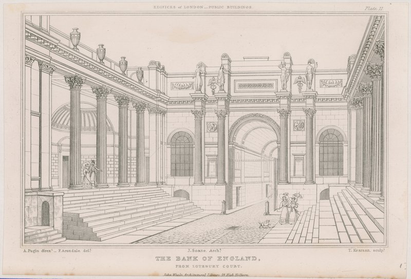 Banco da Inglaterra, Tribunal de Lothbury de Augustus Charles Pugin