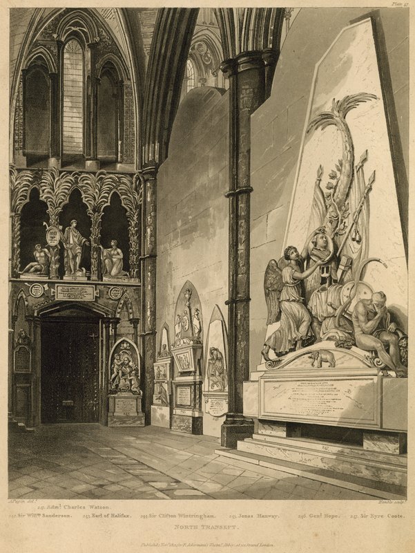 North transept of Westminster Abbey de Augustus Charles Pugin