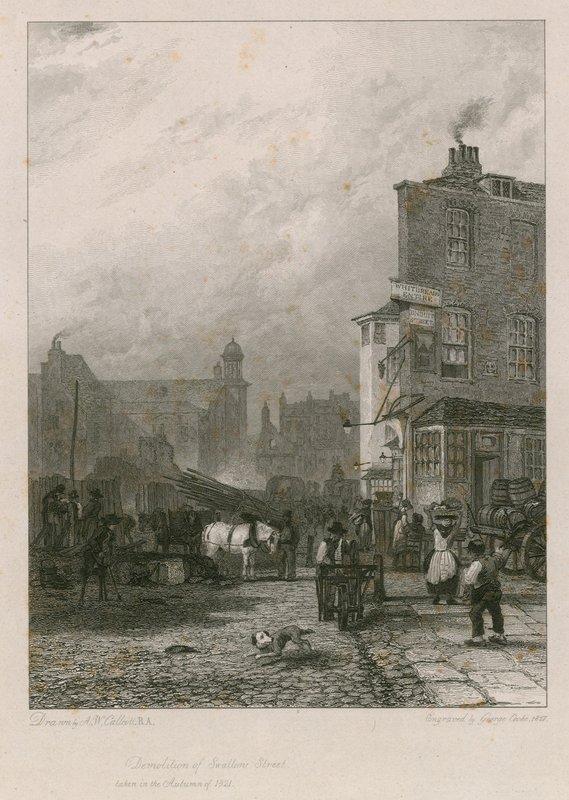 Demolição de Swallow Street, Londres de Augustus Wall Callcott