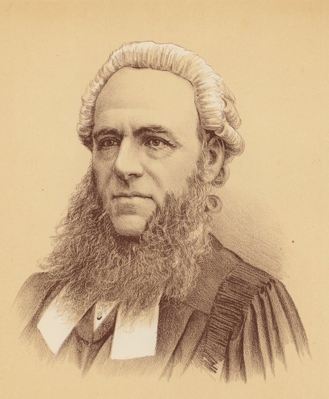 Sua Excelência o Juiz Foster (litografia a cores) de Australian School