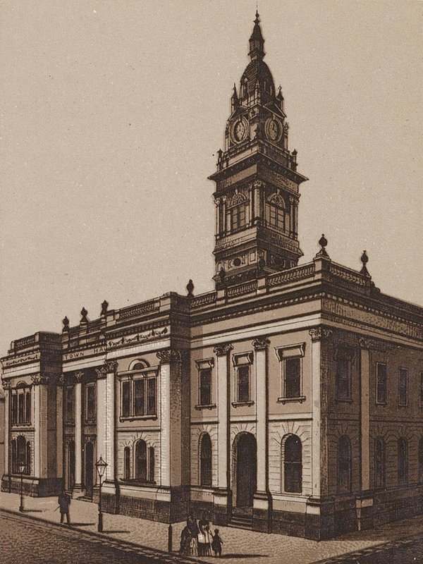 Melbourne, Austrália: Câmara Municipal de Prahran (litografia) de Australian School