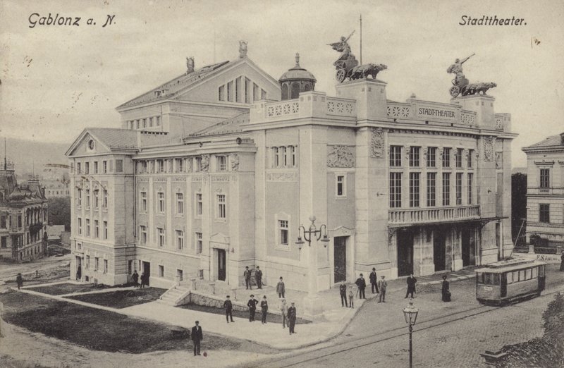 Teatro, Gablonz an der Neisse, Áustria de Austrian Photographer