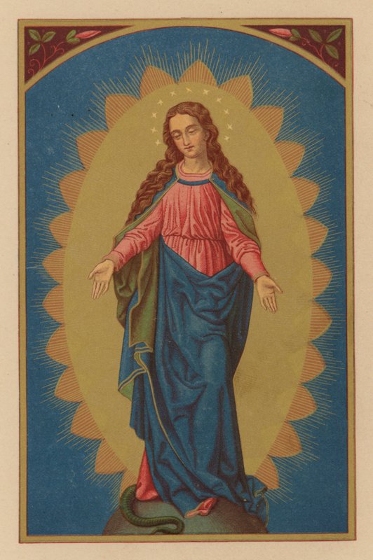 B Maria, Virgem Imaculada (cromólito) de Austrian School