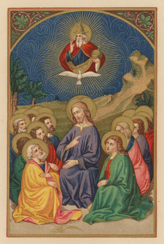 Cristo entre os discípulos (cromolito) de Austrian School