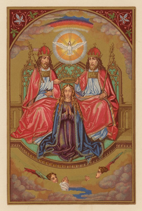 Coroação B M V (cromólito) de Austrian School