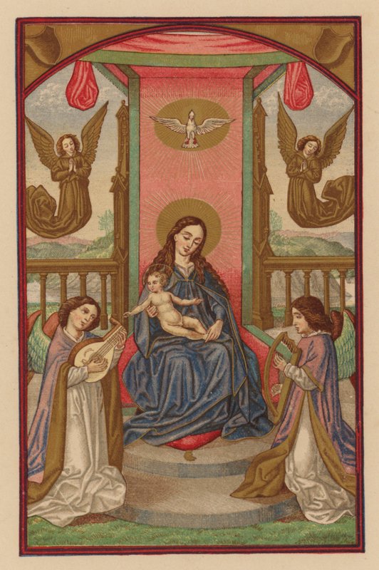 Jesus o rei dos anjos (cromolito) de Austrian School