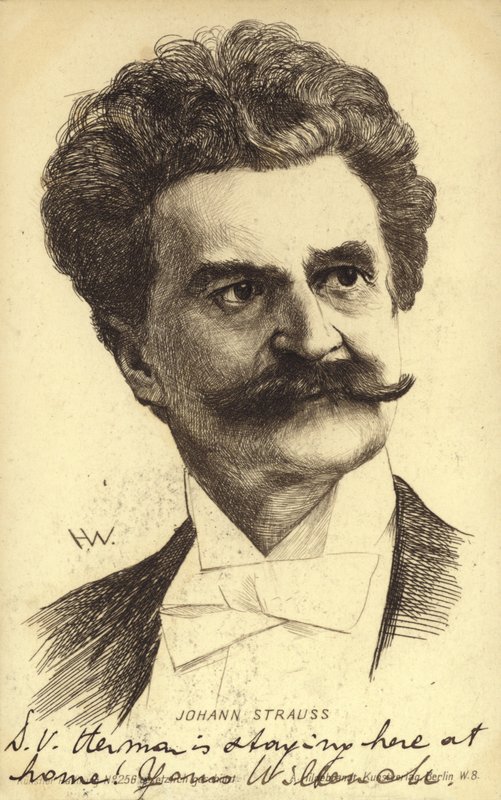 Retrato de Johann Strauss II de Austrian School