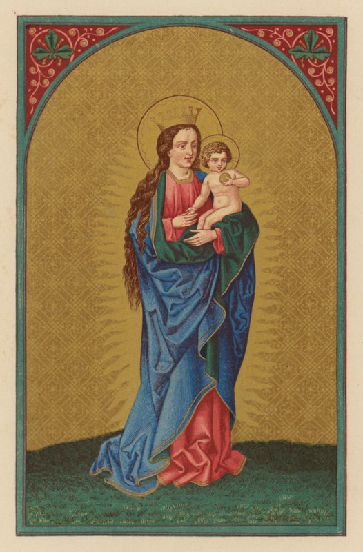 Rainha do Céu (cromólito) de Austrian School