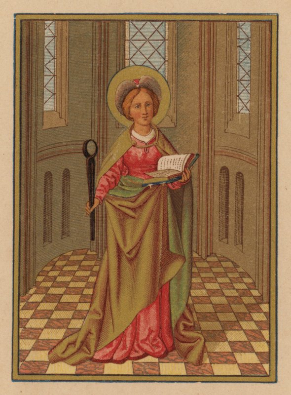 S Agatha (chromolitho) de Austrian School
