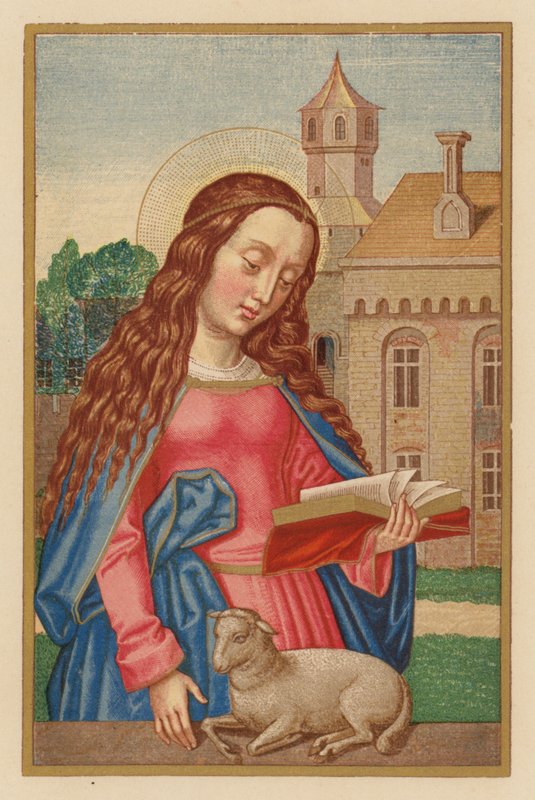 S Agnes (chromolitho) de Austrian School