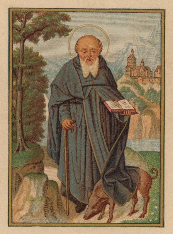 S Antonius (cromolito) de Austrian School