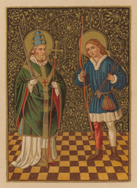 S Fabian e Sebastian (cromolito) de Austrian School