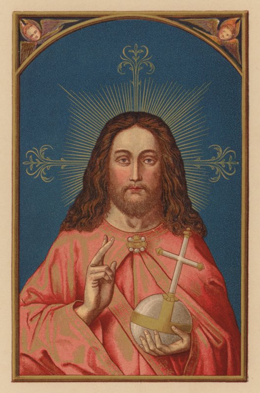 Salvator mundi (chromolitho) de Austrian School