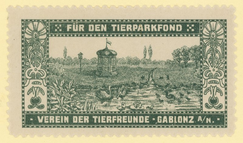 Fundo de zoológico, Gablonz, Bohemia de Austrian School