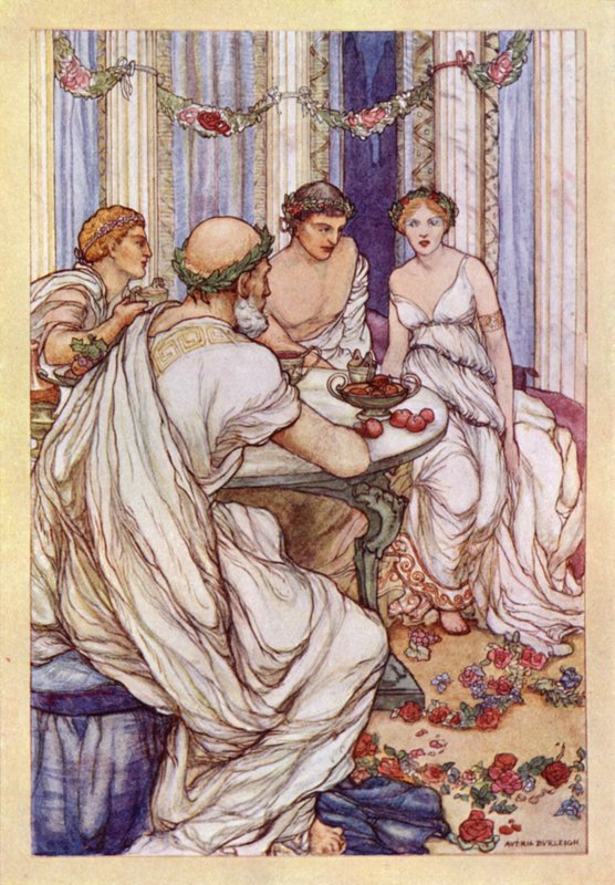 John Keats: Lamia (lito colorido) de Averil Mary Burleigh