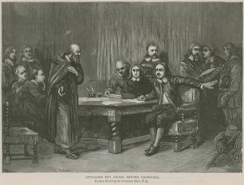 Menasseh Ben Israel antes da gravura de Cromwell de Axel Törneman