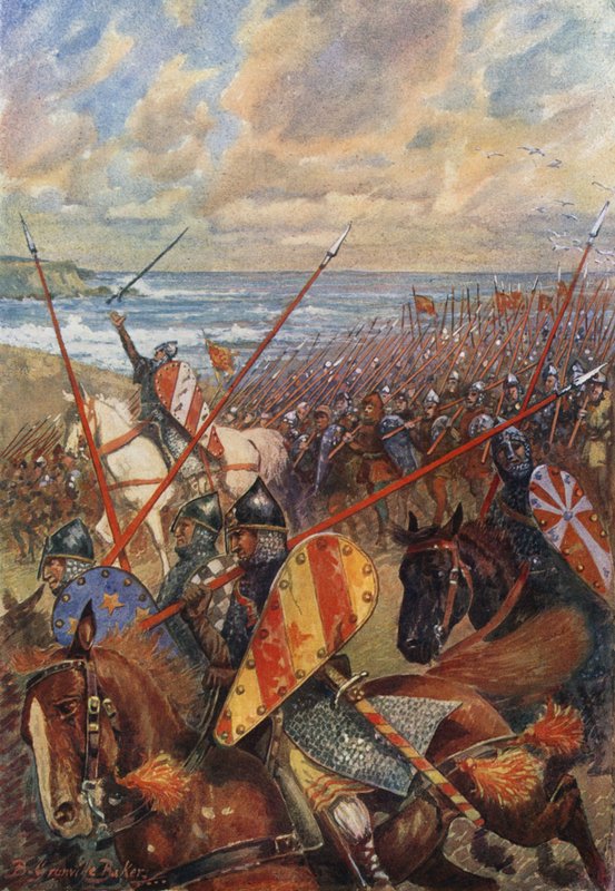 O desembarque de Guilherme, o Conquistador na Inglaterra, 28 de setembro de 1066 de B. Granville Baker