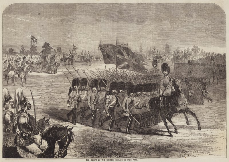A revisão da brigada da Criméia no Hyde Park de B. Clayton