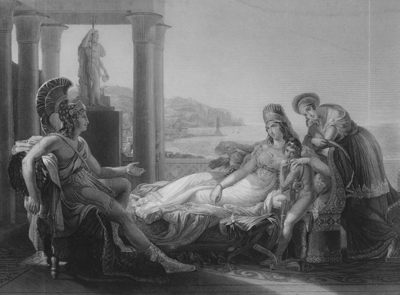 Aeneas e Dido (gravação) de Baron Pierre Narcisse (after) Guerin