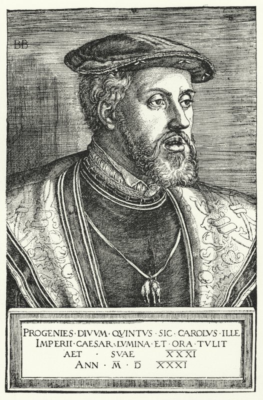 Carlos V, imperador romano sagrado de Barthel after Beham