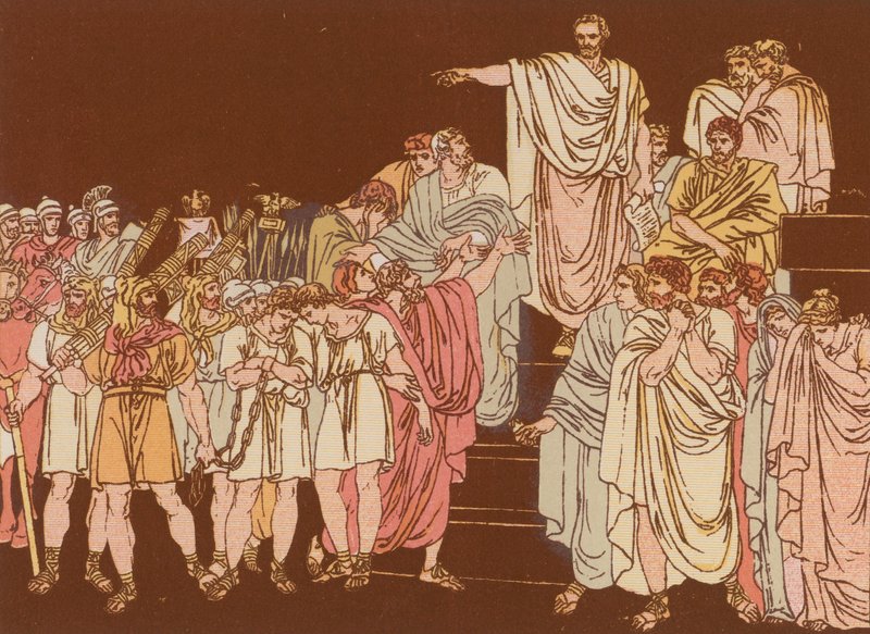 Bruto condenando seus filhos à morte de Bartolomeo Pinelli