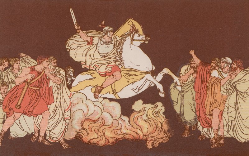 Curtius saltando para o abismo de Bartolomeo Pinelli