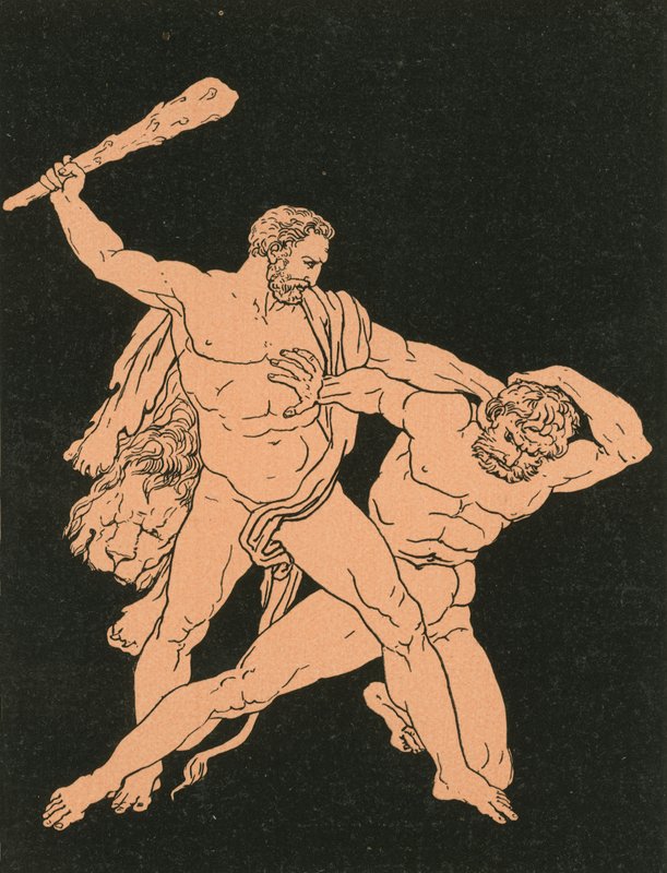 Hércules e caco de Bartolomeo Pinelli