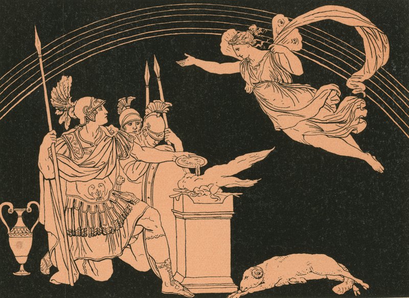 Íris aparecendo para Turnus de Bartolomeo Pinelli