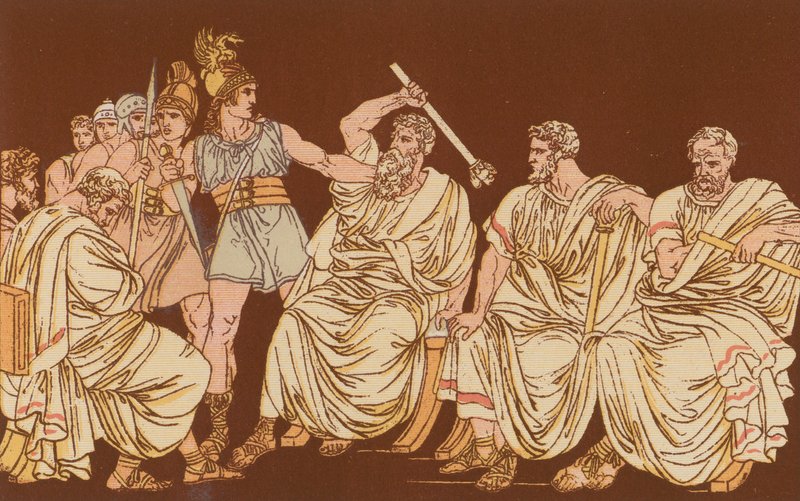 Os gauleses e os senadores de Bartolomeo Pinelli