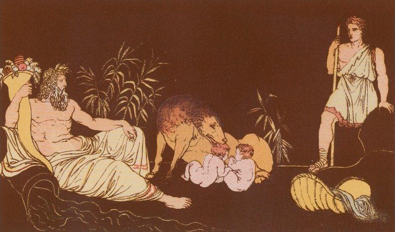 O lobo e os gêmeos de Bartolomeo Pinelli