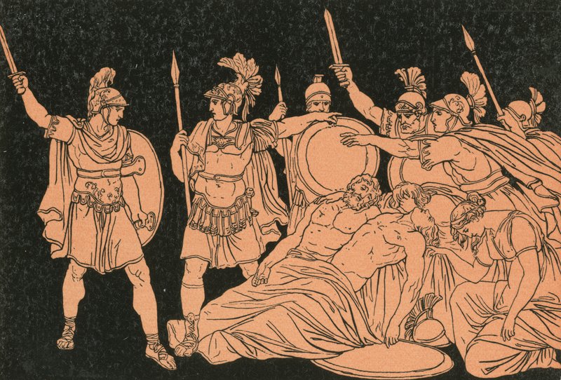 Turnus sobre os corpos de Alma e Galaesus de Bartolomeo Pinelli