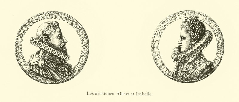 Albert VII, arquiduque da Áustria e Isabella de Espanha, governadores dos Países Baixos espanhóis de Belgian School