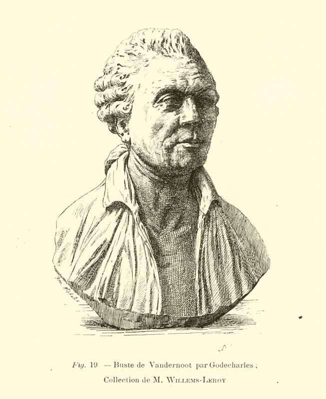 Busto ou Henri Van der Noot, revolucionário belga de Belgian School