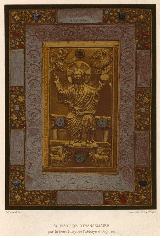 Couverture dEvangeliaire por Frei Hugo da Abadia de Oignies de Belgian School