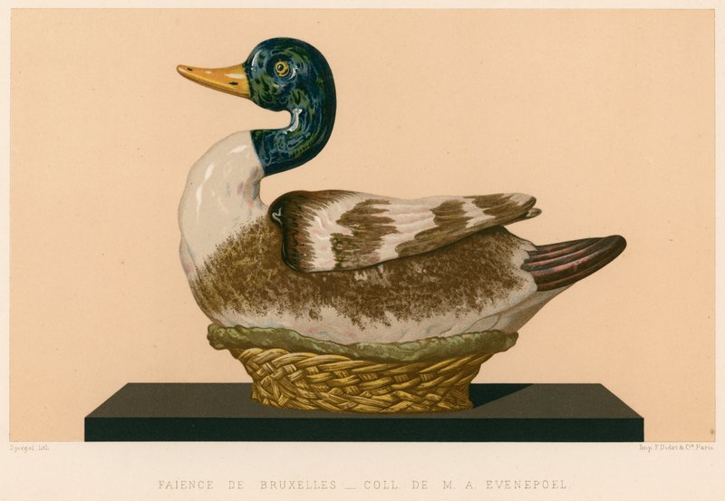 Pato de faiança de Belgian School