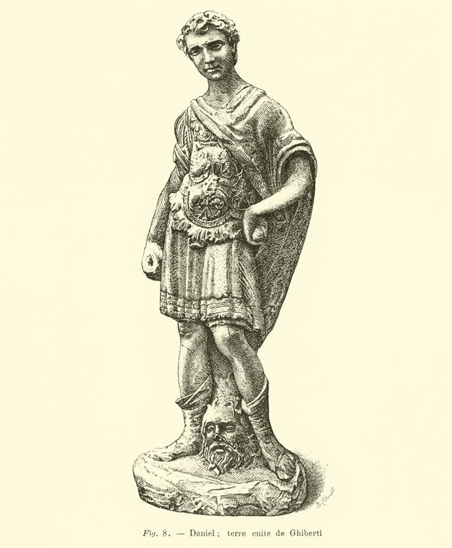 Estátua de terracota de Daniel por Ghiberti de Belgian School