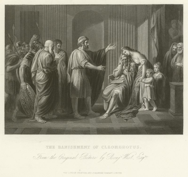O banimento de Cleombrotus de Benjamin West