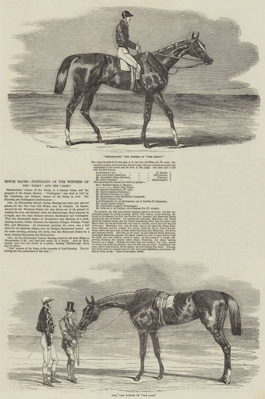 Epsom Races, Retratos dos vencedores do Derby e dos Oaks de Benjamin Herring
