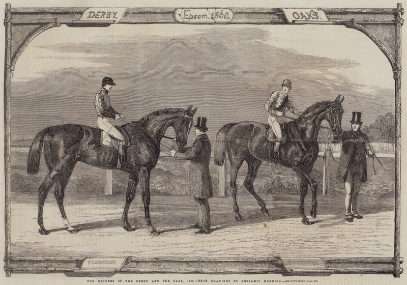 Os vencedores do Derby e dos Oaks, 1860 de Benjamin Herring