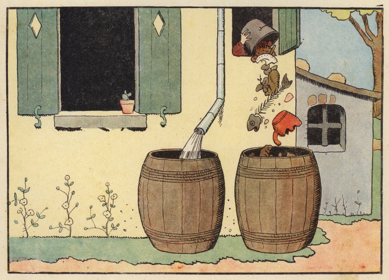 Ilustração para Chantecler de Benjamin Rabier (lito colorido) de Benjamin Rabier