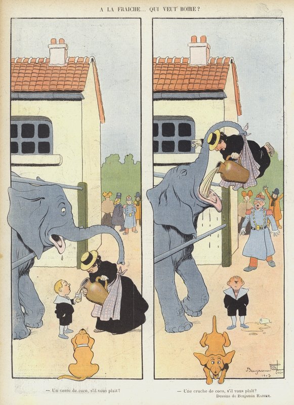 Ilustração para o riso de Benjamin Rabier