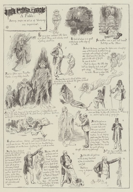 The Ghost Germ, uma fábula, definindo os males de Vainglory e ingratidão de Bernard Partridge