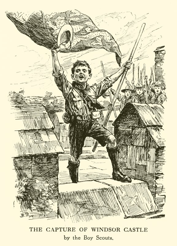 A Captura do Castelo de Windsor (gravura) de Bernard (after) Partridge