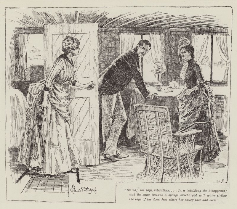 As estranhas aventuras de uma casa-barco, por William Black de Bernard Partridge