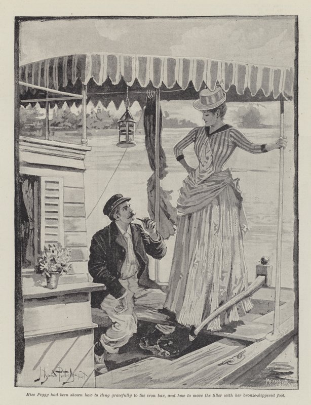 As estranhas aventuras de uma casa-barco, por William Black de Bernard Partridge