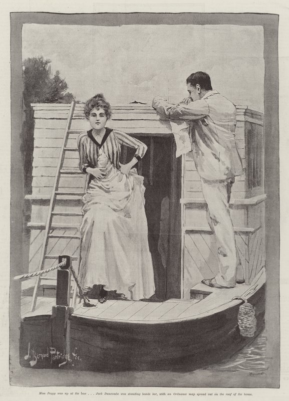 As estranhas aventuras de uma casa-barco, por William Black de Bernard Partridge