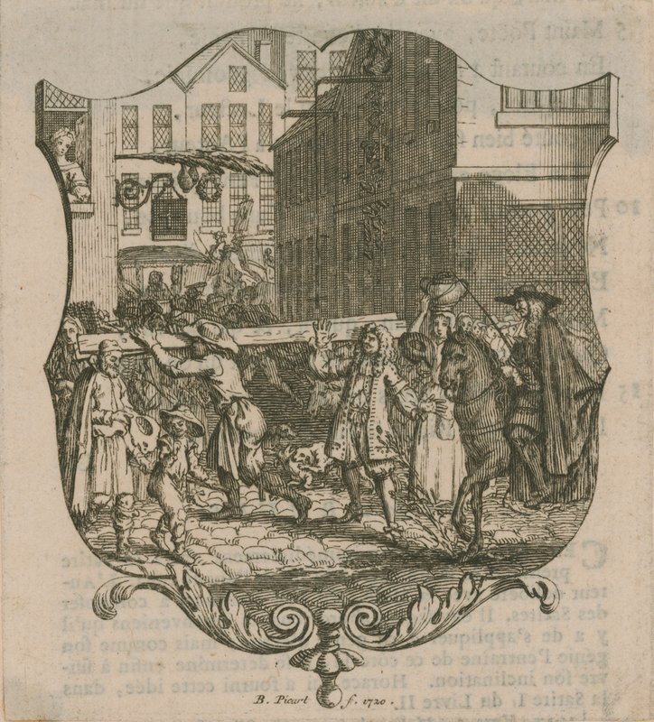 Uma cena de Londres, datada de 1720 de Bernard Picart