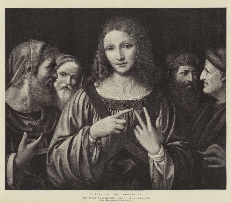 Cristo e os fariseus de Bernardino Luini